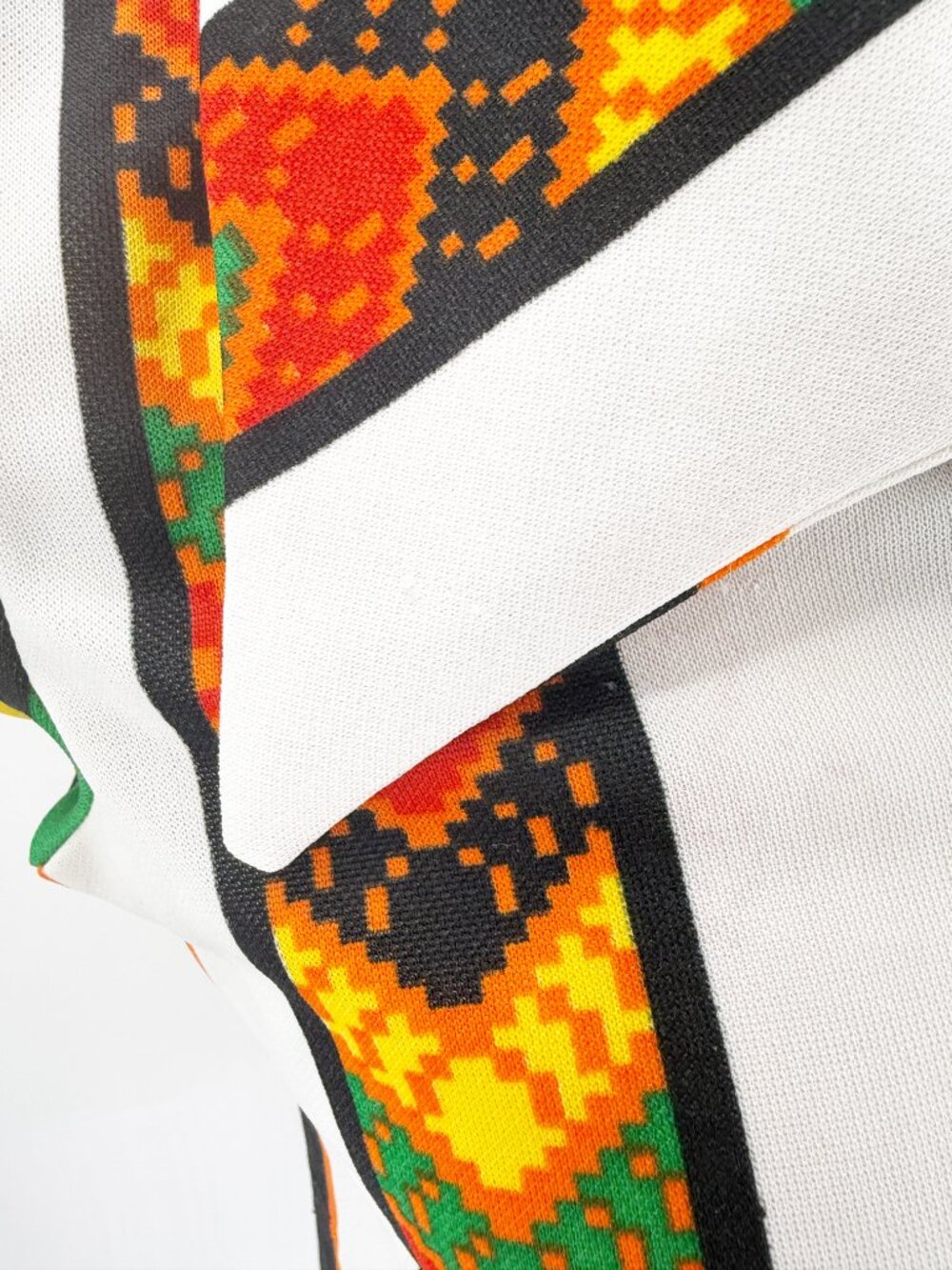 Vintage Jonathan Logan Dress Orange Green Aztec Boho Mini Mod 70s - Picture 3 of 12